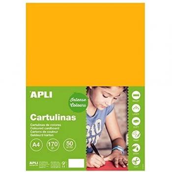 APLI 16501 - Cartulina amarillo oro A4 170 g 50 hojas