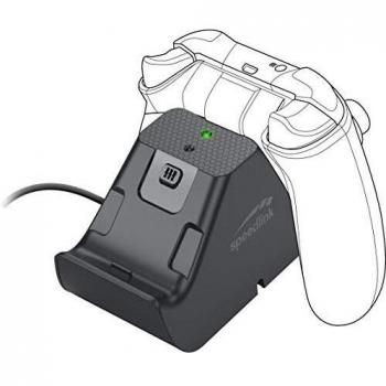 Estación de carga USB Speedlink para controladores Xbox, color negro, compatible con la serie Xbox, incluye dos baterías recargables y un indicador LED de carga