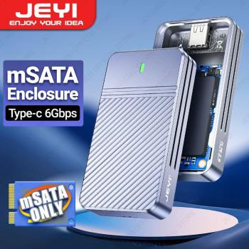 JEYI mSATA to USB 3.1 Gen2 10Gbps SSD Enclosure Adapter Case with Type C Port