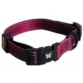 Collar de nylon para perro Martin Sellier Reflex Burdeos 25 mm 45-65 cm