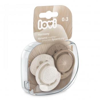 Lovi Dynamic Silicone Pacifier Harmony Girl 0-3 Months, 2 Pack