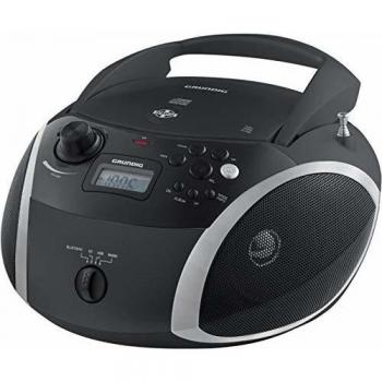 Grundig GPR1090 GRB 3000 BT Radio portátil Boombox con Bluetooth, Color Negro y Plateado