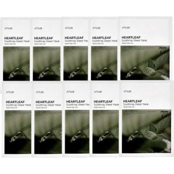 ANUA Heartleaf 77% Soothing Sheet Mask Set - 10 Pieces