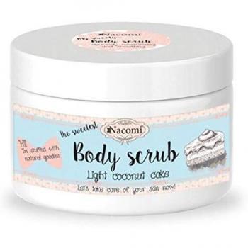 Nacomi Natural Vegan Body Scrub Coconut Cake Heavenly Moisturising 200g