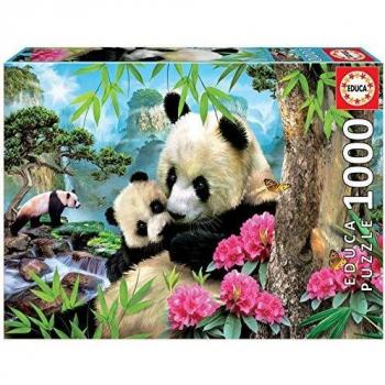 Educa Borras - Genuine Puzzles, Puzzle 1.000 piezas, Osos panda