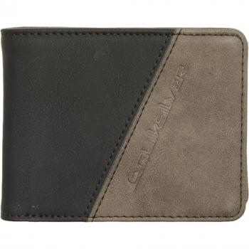 Cartera de hombre Quiksilver Sea Barker - Beige y Negro, características: diseño moderno, material duradero, múltiples compartimentos para tarjetas y billetes, cierre seguro