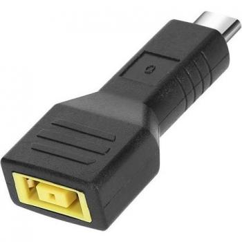 Adaptador de carga cuadrado a USB-C de Lenovo, negro