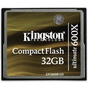 Kingston CF/32GB-U3 - Tarjeta de memoria CompactFlash Ultimate de 32 GB, 600x