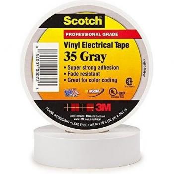 Gray Vinyl Electrical Color Coding Tape - 3/4 in. x 66 ft