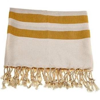 DolceMora Simple Life Silk & Cotton - Toalla multiusos Peshtemal, 50 x 100 cm, color amarillo