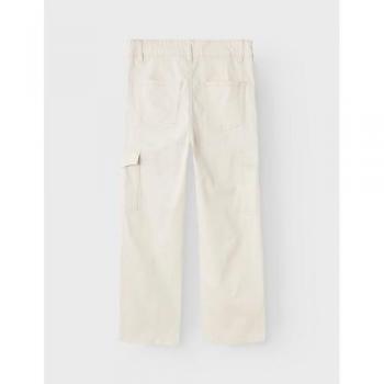 Pantalón cargo recto de niña con corte ancho y tejido suave