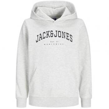 Jack & Jones Caleb Varsity Hoodie White Melange Loose Fit for Boys 8 Years
