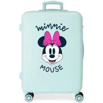 Maleta mediana Minnie Smile de Disney con diseño infantil y estructura rígida de 65 cm
