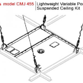 Peerless-AV CMJ455 Lightweight Suspended Ceiling Plate with 22 kg Load Capacity