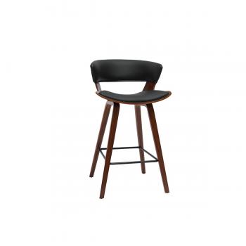 Taburete de cocina de diseño negro con madera oscura 65 cm Syrah