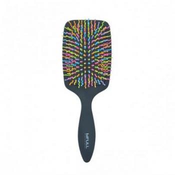 Cepillo Raqueta Rainbow Negro Bifull - Cepillo de pelo, diseño raqueta, color negro, marca Bifull