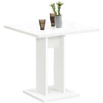 Mesa de comedor blanca 70 cm FMD Blanco con estructura de melamina, diseño moderno, fácil limpieza y resistencia a la humedad