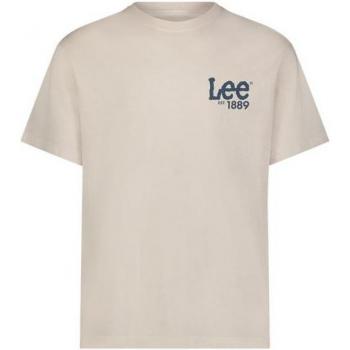 Camiseta Lee Loose Logo Beige Hombre
