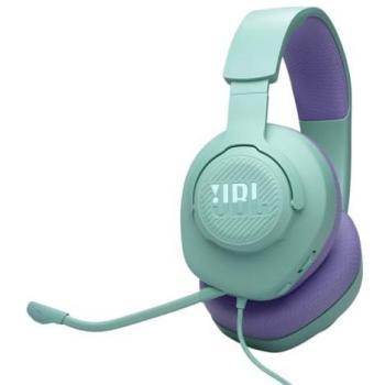 Auriculares Gaming JBL Quantum 100 M2 Cyan con micrófono desmontable y tecnología JBL QuantumSOUND