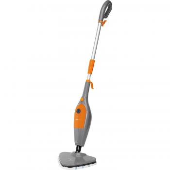 Clatronic DR 3539 - Mopa de vapor, depósito 300 ml, 25 g vapor/min, cable 5 m, 1500 W, color gris y naranja
