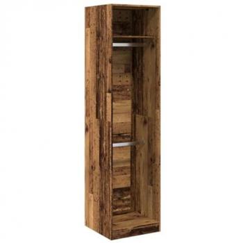 Armario de madera de ingeniería roble envejecido 50x50x200 cm Marrón