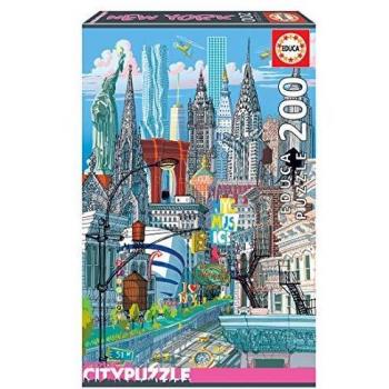 Educa Borras - Serie Citypuzzle, Puzzle 200 piezas, Nueva York