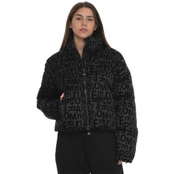 EA7 Graphic Series Women's Black Down Jacket - Size L