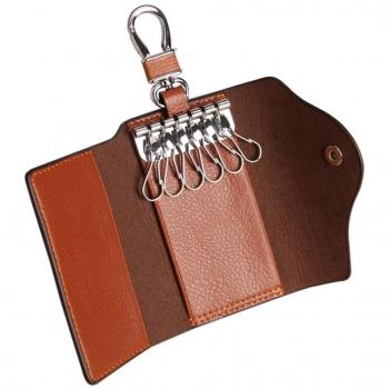 Cartera para llave de coche y tarjetas de piel auténtica de vaca, de Contacts Marrón marrón talla única