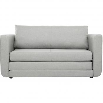 Sofá cama 2 plazas en tejido gris claro LEON