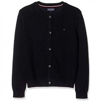 Tommy Hilfiger Girls Basic Cardigan suéter, Azul