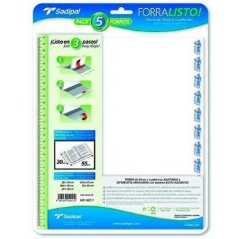 Forralibro pp ajustable adhesivo 280x505 mm