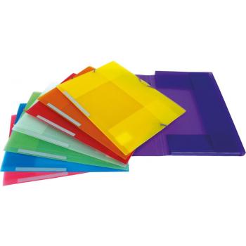 Carpeta Grafoplás Colorgraf de Polipropileno con 3 Solapas y Gomas, Tamaño Folio, Color Amarillo Translúcido, Referencia 04801260