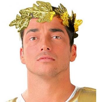 Corona de Laurel Dorada Estilo César Romano