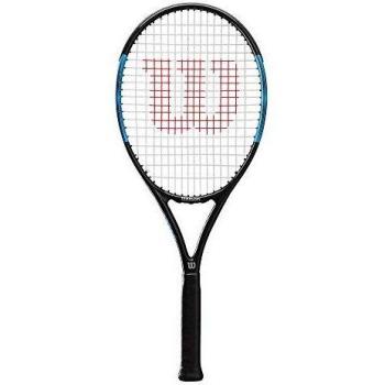 Wilson Raqueta de tenis, Ultra Power Pro 105, Jugador de tenis recreativo, Compuesto de fibra de vidrio y aluminio, Negro/azul, WR018210U4