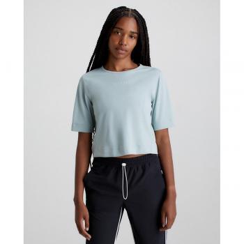 Camiseta deportiva Calvin Klein Boxy CK Sport manga corta azul claro mujer - S