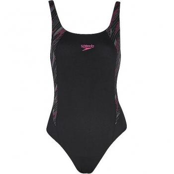 Bañador Speedo Hyperboom Splice Muscleback negro puro rosa mujer - 36