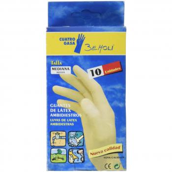 Beholi - Guantes de latex ambidiestros, 1 unidad, talla M