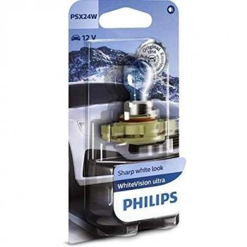 Lámpara incandescente halógena Philips PSX24W WhiteVision Ultra 12V, 24W para CITROËN: C3, Berlingo, C4 Cactus, DS3 & PEUGEOT