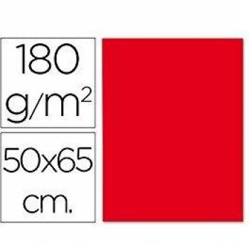 CARTULINA LIDERPAPEL 50X65 CM 180G/M2 ROJO