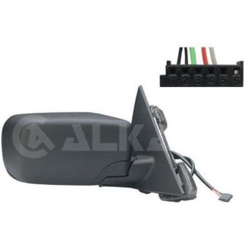 Retrovisor Alkar 6152849 - Espejo lateral derecho, con calefacción, sin luz intermitente, ajuste manual y acabado en negro