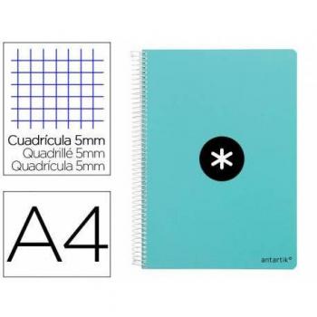 Cuaderno Antartik DIN A4 microperforado Tapa dura 80 hojas 100g/m2 Menta