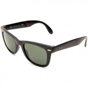 Ray-Ban RB4105 Folding Wayfarer Women's Sunglasses Black Size: 19.5 UK mm