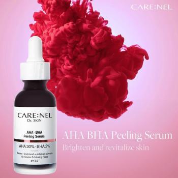 CARE:NEL AHA BHA Exfoliating Peeling Serum 30ml - Pore Care, Blackhead Treatment, Dead Skin Removal, pH 3.6