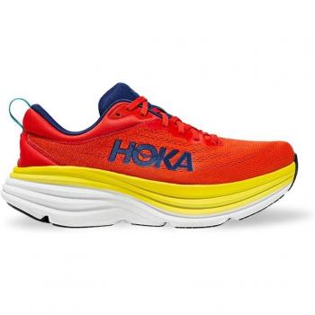 Hoka Bondi 8 Men's Running Shoes - Red Alert/Flame