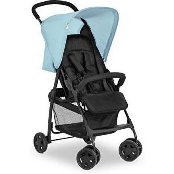 Hauck 171523 - Sport Silla de Paseo Ultra Ligera de 5.9Kg, Sistema de Arnés de 5 Puntos, Respaldo Reclinable, Plegable, para Bebes de 6 Meses a 15 Kg, Azul Claro, 30 Mililitros