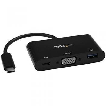 StarTech.com USB-C to VGA Multifunction Adapter with Power Delivery and USB-A Port