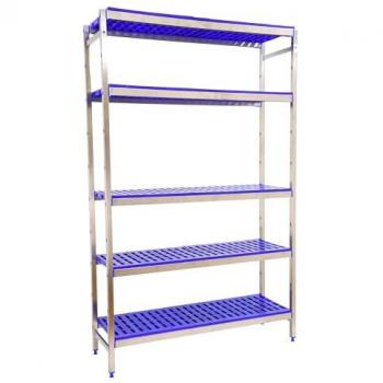 Estantería Metálica Simoninox Inicial 5 Estantes 160x166 cm Acero Inoxidable Carga Máxima 180 kg