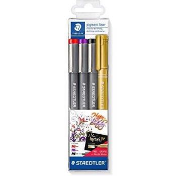 Staedtler Pigment Liner 308 - Pack de 4 Rotuladores Calibrados