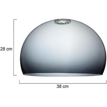 Pantalla Steinhauer K11130S - Pantalla de lámpara - gris - metal - 38 cm de diámetro - Herraje E27 (casquillo grande)