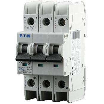 Eaton 3-Pole Circuit Breaker, 25A, C Curve, 10 kA Short-Circuit Rating, DIN Rail Mount